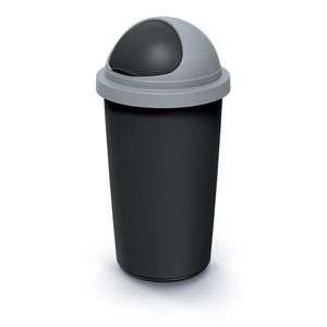 Odpadkový kôš COMPACTO ROLL 60 L čierny/svetlosivý vyobraziť
