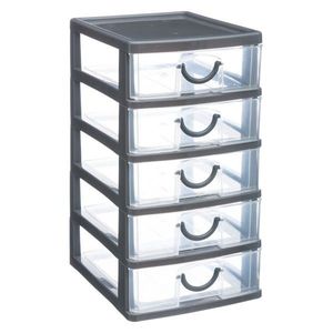 Organizér s piatimi zásuvkami Usporiadaný vyobraziť