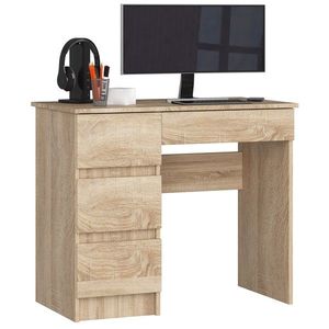 Písací stôl A-7 90 cm dub sonoma ľavý vyobraziť