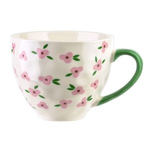 Porcelánový hrnček FLORELLA 400 ml ružovo-biely vyobraziť