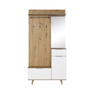 Predsieňová stena Nordic A 100 cm dub Artisan/biela vyobraziť
