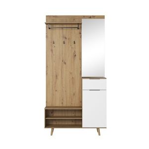 Predsieňová stena Nordic B 100 cm dub Artisan/biela vyobraziť