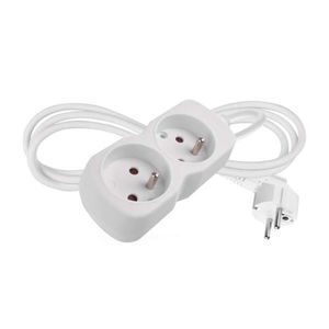 Predlžovací kábel s 2 zásuvkami 1 mm² MEZA 1, 4 m biely vyobraziť