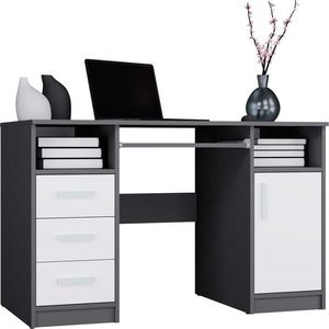 Písací stôl DELTA 120 cm antracitový/biely vyobraziť