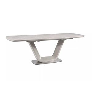 Rozkladací jedálenský stôl Armani 160/220 cm biely vyobraziť