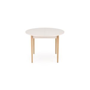 Rozkladací jedálenský stôl Pivot 102/141 cm kašmírový/buk vyobraziť