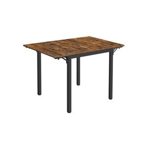 Rozkladací jedálenský stôl Vasagle Madery 84/120 cm hnedý/čierny vyobraziť
