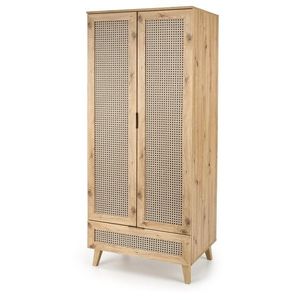 Šatníková skriňa Borneo K 80 cm dub remeselný/čierna vyobraziť