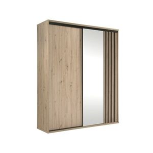 Šatníková skriňa Moderno so zrkadlom 179 cm dub Artisan vyobraziť
