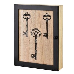 Skrinka na kľúče STACY Key 26x20 cm hnedá/čierna vyobraziť