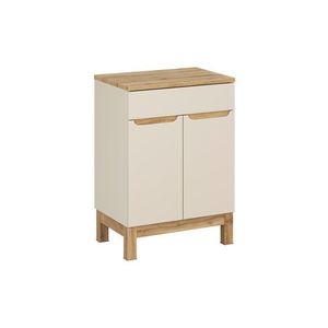 Skrinka pod umývadlo Bali Casad s doskou 60 cm béžová/dub wotan vyobraziť