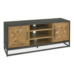 TV stolík Indus 133 cm z masívu dub prírodný/grafit vyobraziť