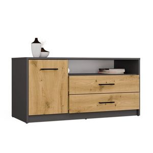 TV skrinka SIMPLO 1D2S 109 cm antracitová/dub remeselný vyobraziť