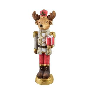 Vianočná figúrka Santa Lila 50 cm hnedá/červená vyobraziť