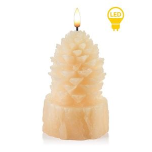 Vianočná LED dekoratívna sviečka Nikolao Tre 15, 5 cm krémová vyobraziť
