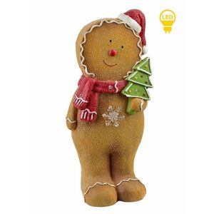 Vianočná LED figúrka Perníček Santa Lila II 43, 5 cm hnedá vyobraziť