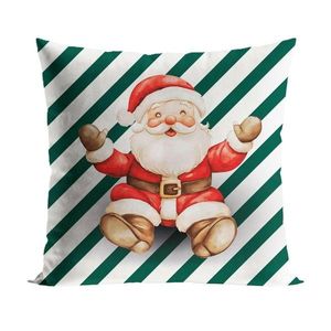 Vianočný obliečka na vankúš Veselý Santa 40x40 cm zelený vyobraziť