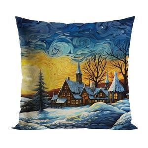 Vianočný obliečka na vankúš Expresionizmus Mesto 40x40 cm vyobraziť
