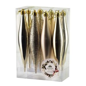 Vianočná súprava 8 ks ozdôb Santa Lila Ľadové cencúle champagne vyobraziť