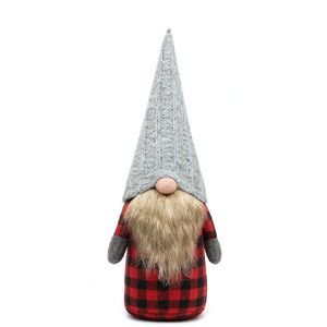 Vianočný škriatok 055 - 40 cm sivý/červený vyobraziť