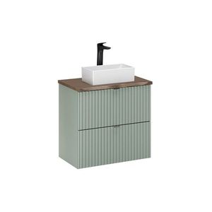 Závesná skrinka Line Reed Green Gaja s doskou a umývadlom 60 cm zelená/dub casella vyobraziť