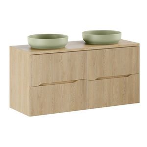 Závesná skrinka Nordic River s umývadlom 120 cm dub cremona vyobraziť