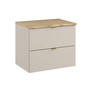 Závesná skrinka pod umývadlo Dalia Cashmere Nature s doskou 60 cm béžová/dub cremona vyobraziť