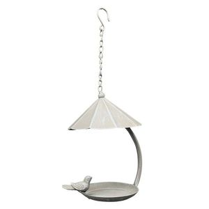 Závesné krmítko s dekoratívnym vtáčikom BIRDY 43 cm biele vyobraziť
