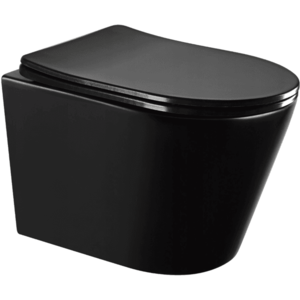 Závesný WC set MEXEN RICO 35 cm s doskou v2 čierny vyobraziť