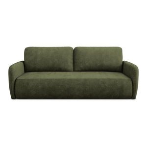 Zelená ženilková rozkladacia/s úložným priestorom pohovka 218 cm Lilo – Makamii vyobraziť