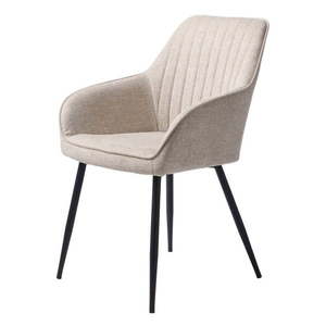 Béžové čalúnené jedálenské kreslo s podrúčkami Nolan – Unique Furniture vyobraziť