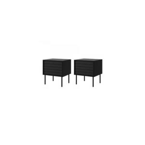 MIRJAN 24 SADA 2x Nočný stolík CORTINA 51x45 cm čierna vyobraziť