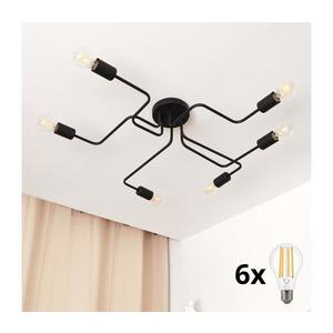 LED Prisadený luster TUBE 6xE27/15W/230V P-1924/6 BK vyobraziť