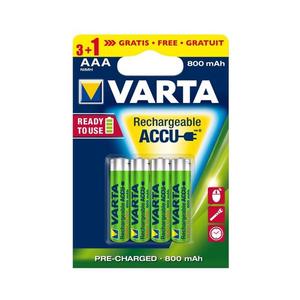 Varta 5670 - 3+1 ks Nabíjacia batéria ACCU AAA Ni-MH/800mAh/1, 2V 56703101494 vyobraziť