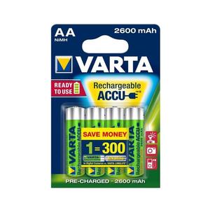 Varta 5716 - 4 ks Nabíjacia batéria ACCU AA NiMH/2600mAh/1, 2V 5716101404 vyobraziť