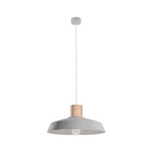 SL.0282 - Luster na lanku AFRA 1xE27/60W/230V šedá/prírodné drevo SL.0282 vyobraziť