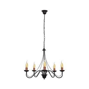 Luster na reťazi MALBO 5xE14/60W/230V W-2910/5 BK+BR vyobraziť