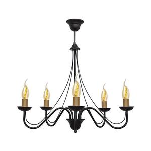 Luster na lanku MALBO III 5xE14/60W/230V W-2940/5 BK+GO vyobraziť