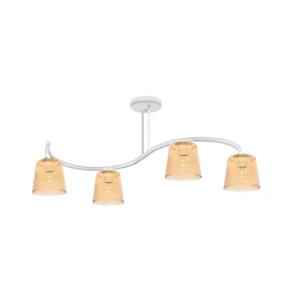Prisadený luster LUCEA 4xE27/15W/230V biela/oranžová W-8020/4 WT+GO vyobraziť