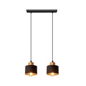 Luster na lanku EDISON 2xE27/15W/230V W-L 1360/2 BK B+BR vyobraziť