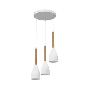 Luster na lanku MUZA NEW 3xE27/60W/230V buk/biela 3174 vyobraziť