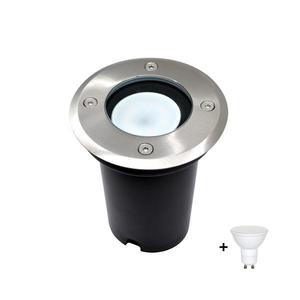 LED Vonkajšie nájazdové svietidlo 1xGU10/6W/230V IP67 matný chróm BW0033+WJ0094 vyobraziť