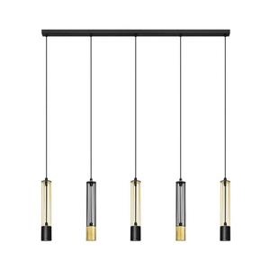 LED Luster na lanku BARS 5xGU10/4, 8W/230V čierna/zlatá W-L 1115/5 BK+GO MIX vyobraziť