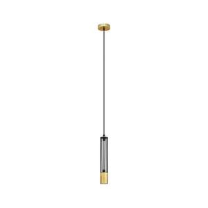 LED Luster na lanku BARS 1xGU10/4, 8W/230V čierna/zlatá W-KM 1115/1 GO+BK+GO vyobraziť