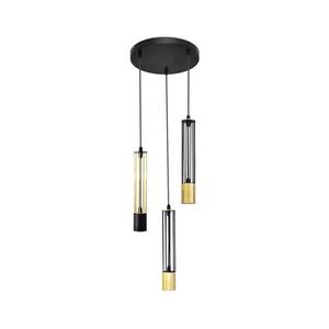 LED Luster na lanku BARS 3xGU10/4, 8W/230V čierna/zlatá W-KD 1115/3 BK+GO MIX vyobraziť