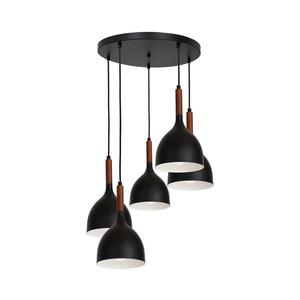 Luster na lanku NOAK WOOD 5xE27/15W/230V čierna/buk 3709 vyobraziť