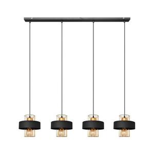 Luster na lanku VOLTA 4xE27/15W/230V čierna/zlatá W-L 1377/4 BK+BR vyobraziť