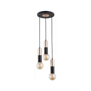 Luster na lanku BOLID 3xE27/60W/230V zlatá/čierna 62217 vyobraziť