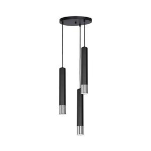 Luster na lanku NEST 3xGU10/8W/230V čierna/lesklý chróm 1058 vyobraziť