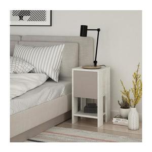 Nočný stolík EMA 55x30 cm biela/béžová 776HMS3421 vyobraziť